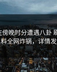 当事人在傍晚时分遭遇八卦 刷爆评论，黑料全网炸锅，详情发现
