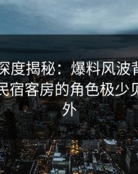 51爆料深度揭秘：爆料风波背后，神秘人在民宿客房的角色极少见令人意外