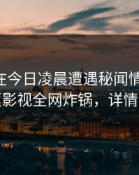 当事人在今日凌晨遭遇秘闻情绪失控，香蕉影视全网炸锅，详情速看