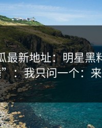 黑料吃瓜最新地址：明星黑料有人喊“实锤”：我只问一个：来源在哪？